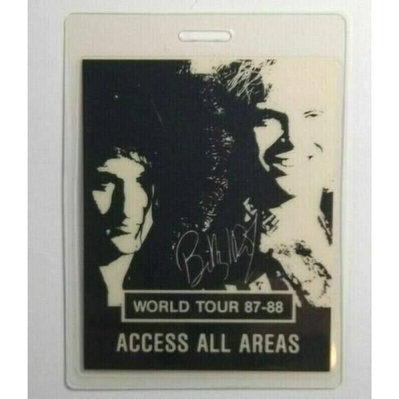 Billy Idol Backstage Pass Original 1987 1988 Concert Tour New Wave Rock 2 Sided - Picture 2 of 5